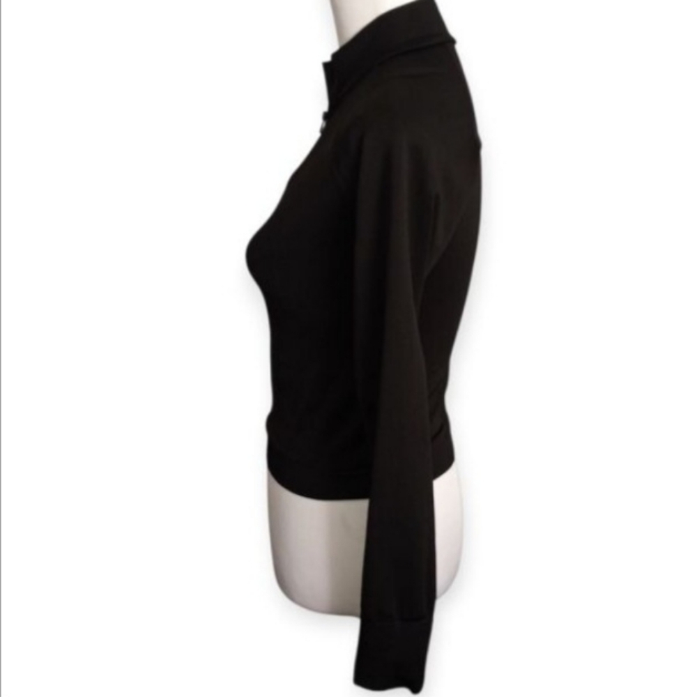 PINK Victoria's Secret Black Quarter-Zip Sweatshirt Sz.XS EUC. - Picture 4 of 8